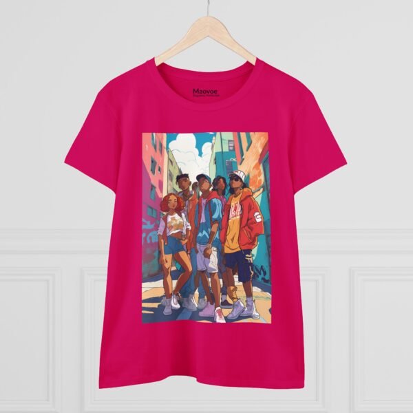 Streetwear Vibes Women’s Cotton Tee – Urban Art Edition - Image 2