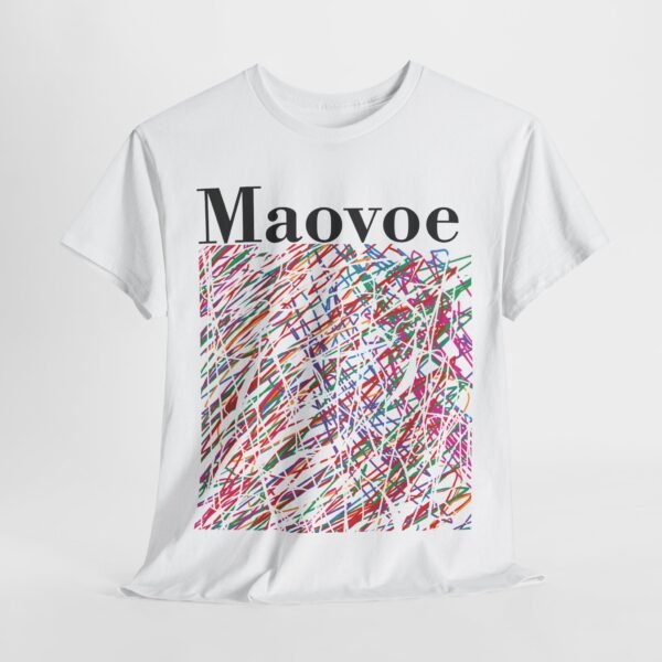 Abstract Color Lines Unisex Tee- Heavy cotton - Image 2