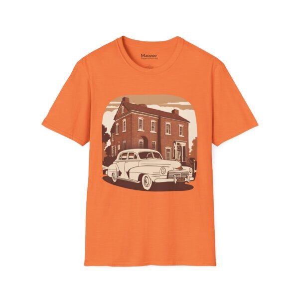 Timeless Classic Vintage Tee – Unisex Retro Car & House T-Shirt