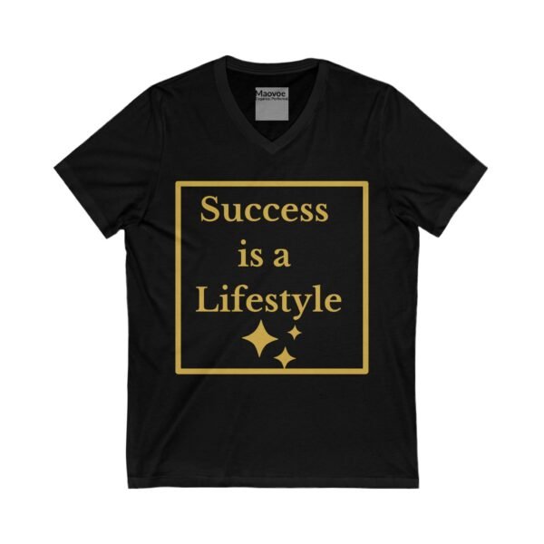 Success is Lifestyle – Motivational V-Neck T-Shirt for Men & Women