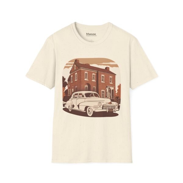 Timeless Classic Vintage Tee – Unisex Retro Car & House T-Shirt - Image 4