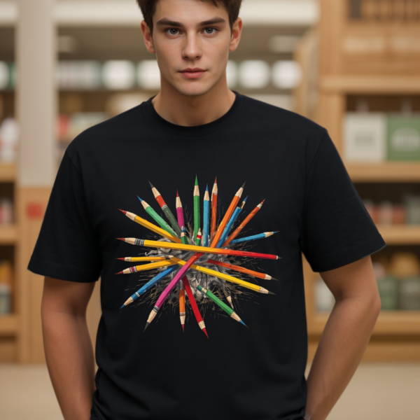 Color Pencil Art Tee Unisex Oversized T Shirt for Artists and Creatives