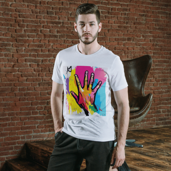 Color Splash Hand Print T-Shirt – Unisex Oversized Artistic Streetwear