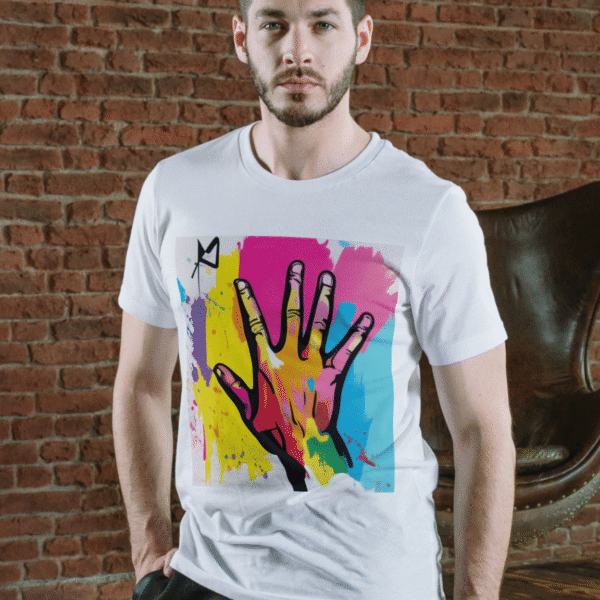 Color Splash Hand Print T-Shirt – Unisex Oversized Artistic Streetwear