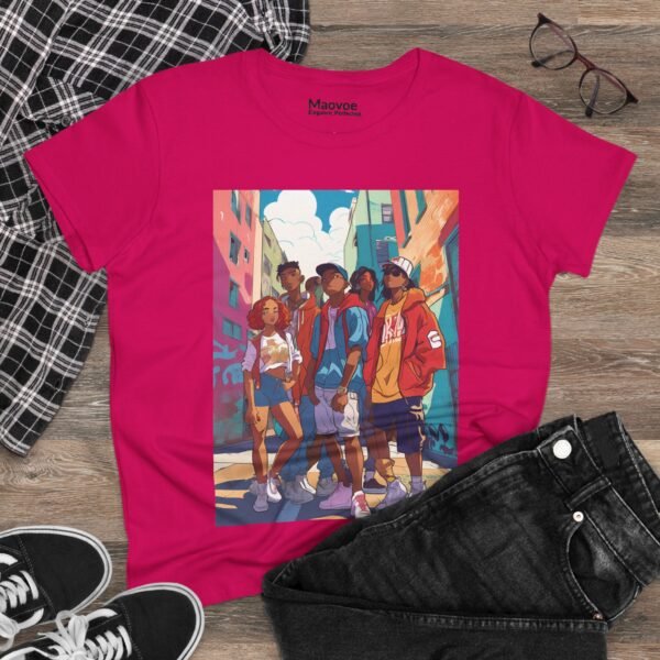 Streetwear Vibes Women’s Cotton Tee – Urban Art Edition