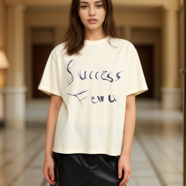 (Limited Edition) Success Fever Heavyweight Tee – Unisex Motivational Cotton Shirt | Vintage Garment-Dyed Statement Tee