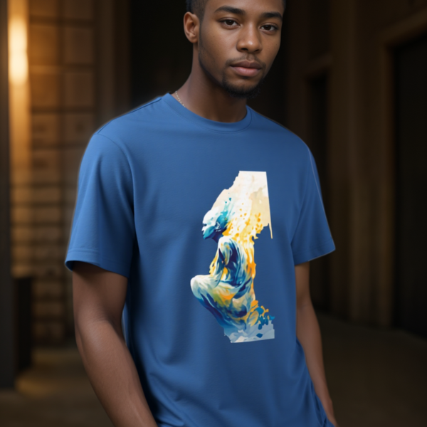 Meditative Spirit Heavyweight Tee – Artistic Spiritual Shirt | Unisex Cotton T-Shirt for Mindfulness & Yoga