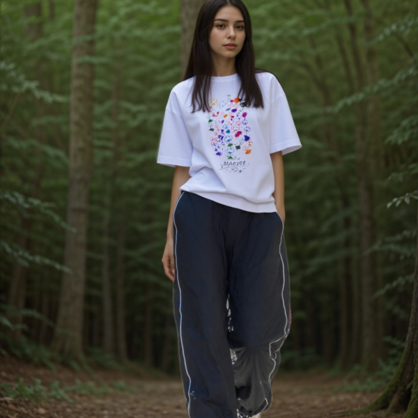 Paint Splatter Oversized Tee — 'Love You' Graphic Boxy T-Shirt